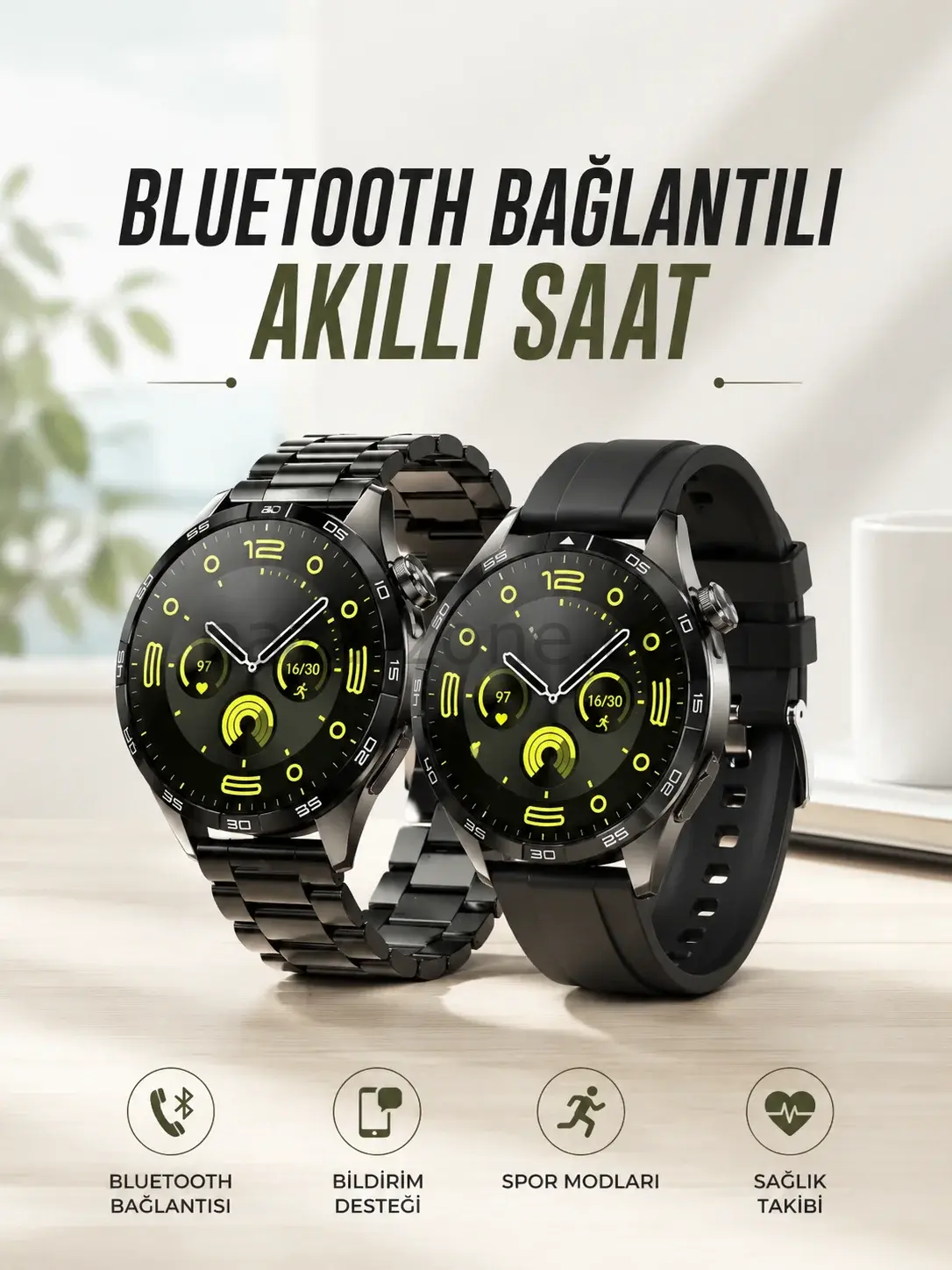 Akıllı Saat Sesli Görüşme, NFC Uyumlu, Bildirim Görme ve Uyku ve Sağlık Takibi
