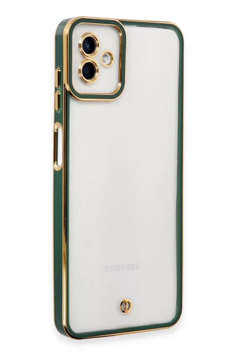Newface Samsung Galaxy A04 Kılıf Liva Lens Silikon - Yeşil