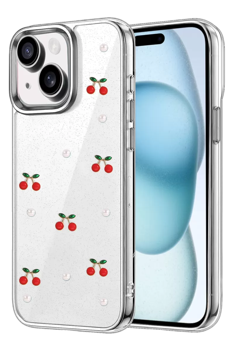 Newface Apple iPhone 15 Fiyonk Desenli Kapak - Desen 9