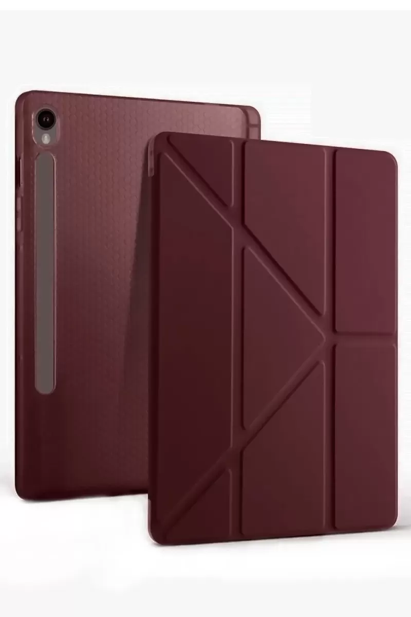 Newface Samsung Galaxy Tab S10 FE Plus 13.1 Kalemlikli Mars Tablet Kılıfı - Mürdüm