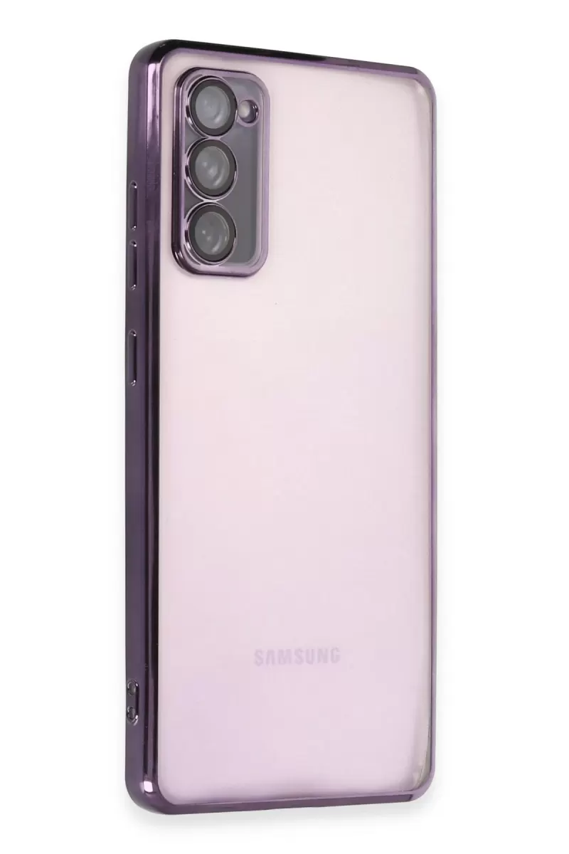 Newface Samsung Galaxy S20 FE Kılıf Razer Lensli Silikon - Mor