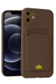 Newface Apple iPhone 11 Kılıf Kelvin Kartvizitli Silikon - Kahverengi