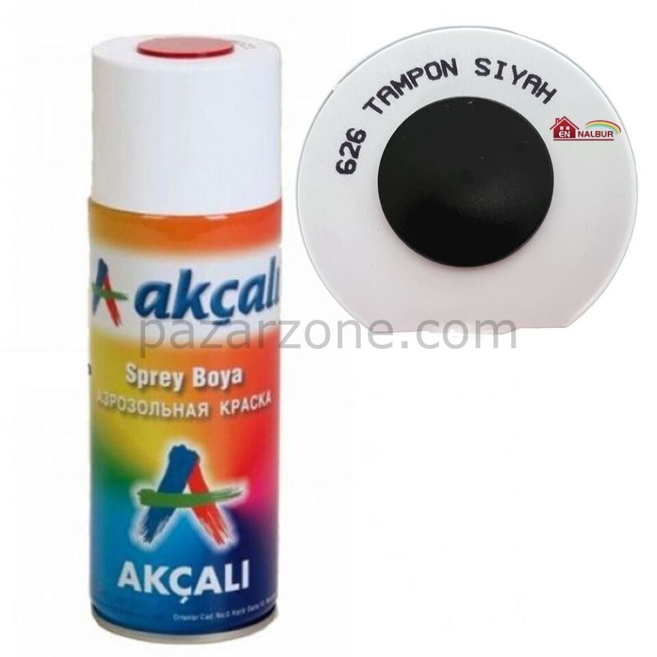 Akçalı Sprey Boya 400 ml 626 Tampon Siyah