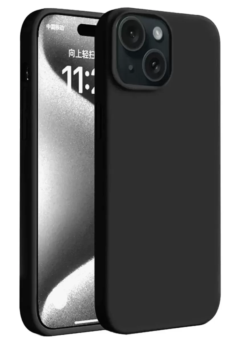 Newface Apple iPhone 15 Plus Kılıf First Silikon - Siyah
