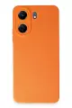 Newface Xiaomi Redmi 13C Kılıf Nano içi Kadife Silikon - Turuncu