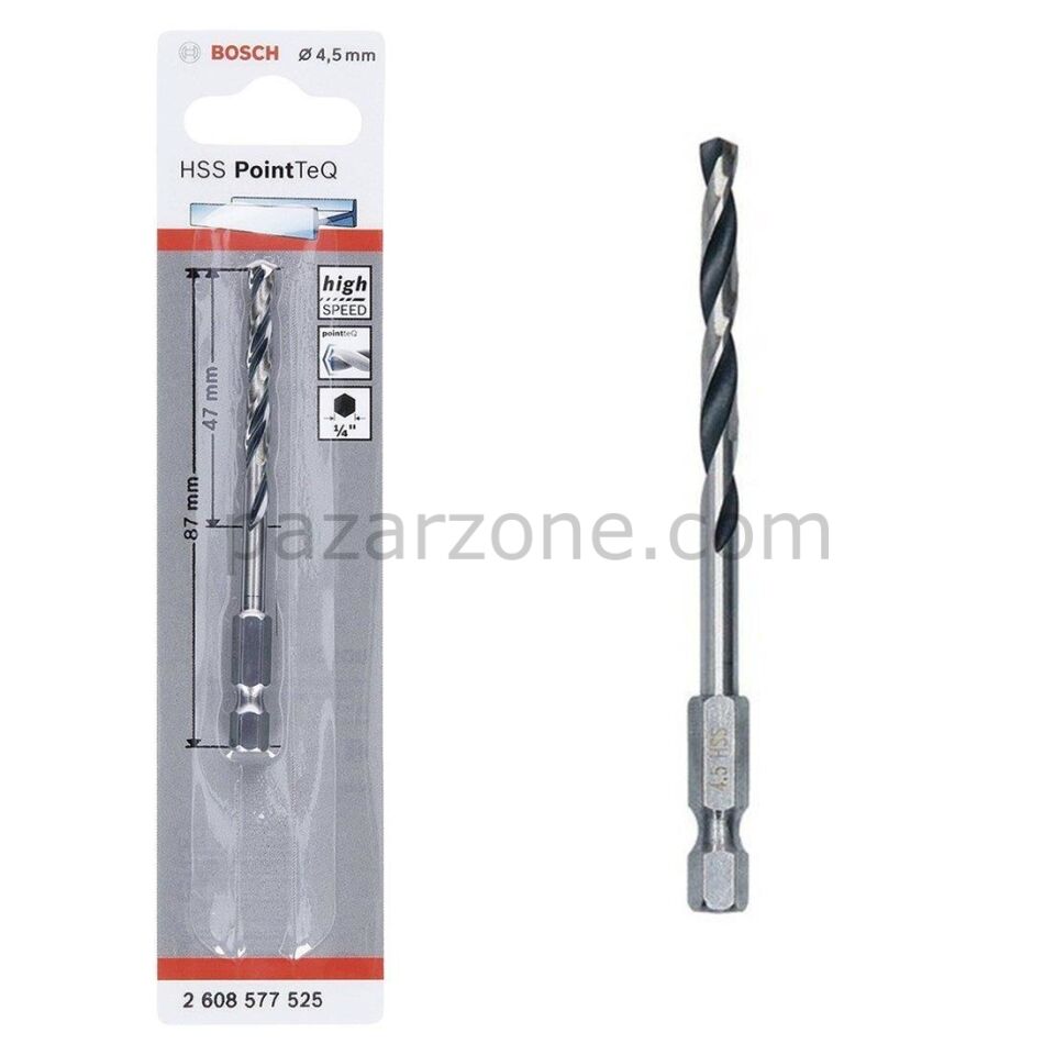 Bosch Point TeQ Altıgen Şaftlı Hss Matkap Ucu 4,5 mm