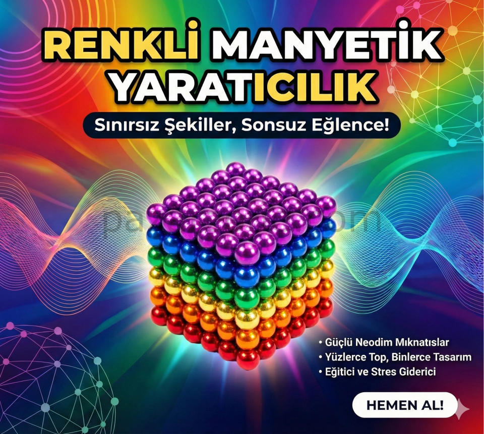 Sihirli Manyetik Toplar Dyum Mıknatıs Küp Bilye 216 Adet Cube Küp Dymium