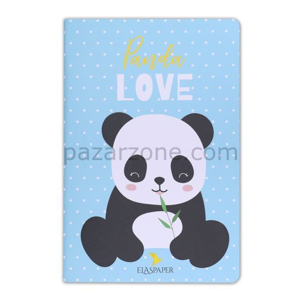 Panda Love Mavi Defter