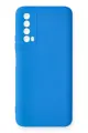 Newface Huawei P Smart 2021 Kılıf Nano içi Kadife Silikon - Mavi