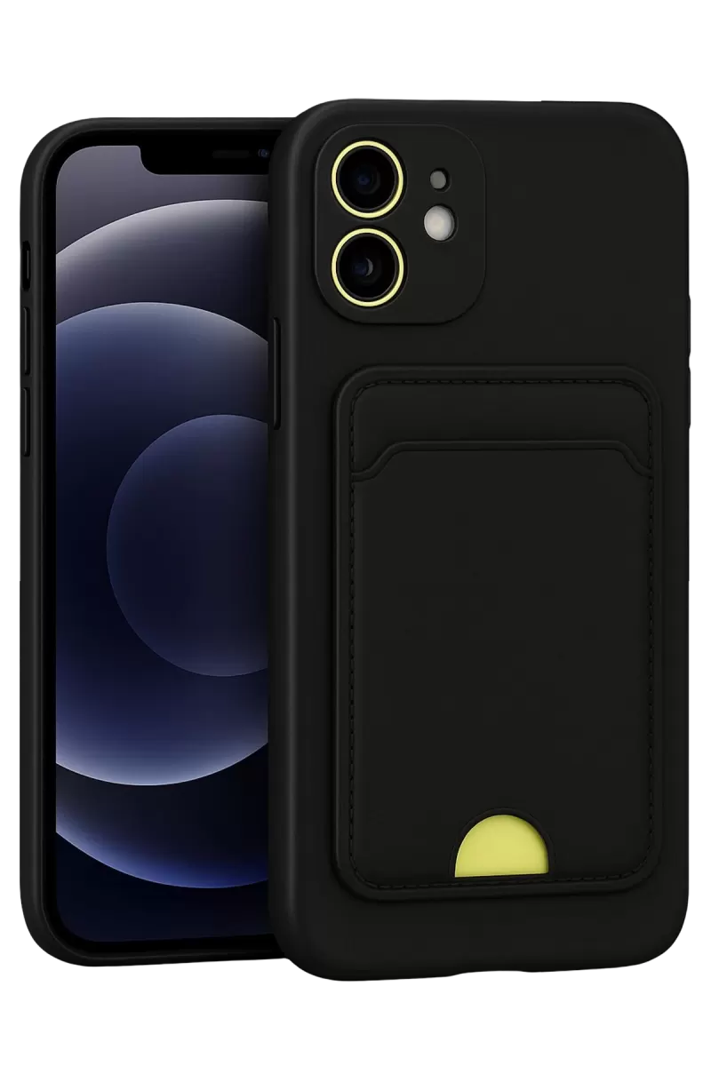 Newface Apple iPhone 11 Kılıf Kelvin Kartvizitli Silikon - Siyah