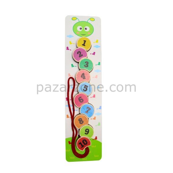 Panda Montessori Tırtıl İpe Geçirme
