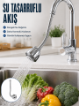 Ayarlanabilir Musluk Başlığı Esnek Spiral Hortumlu Lavabo Uzatma Aparatı