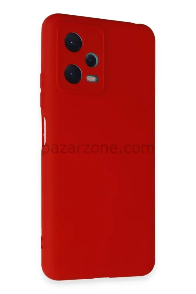Newface Xiaomi Redmi Note 12 5G Kılıf Nano içi Kadife Silikon - Kırmızı