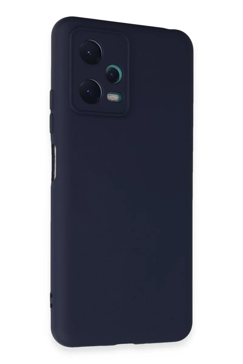 Newface Xiaomi Redmi Note 12 5G Kılıf Nano içi Kadife Silikon - Lacivert