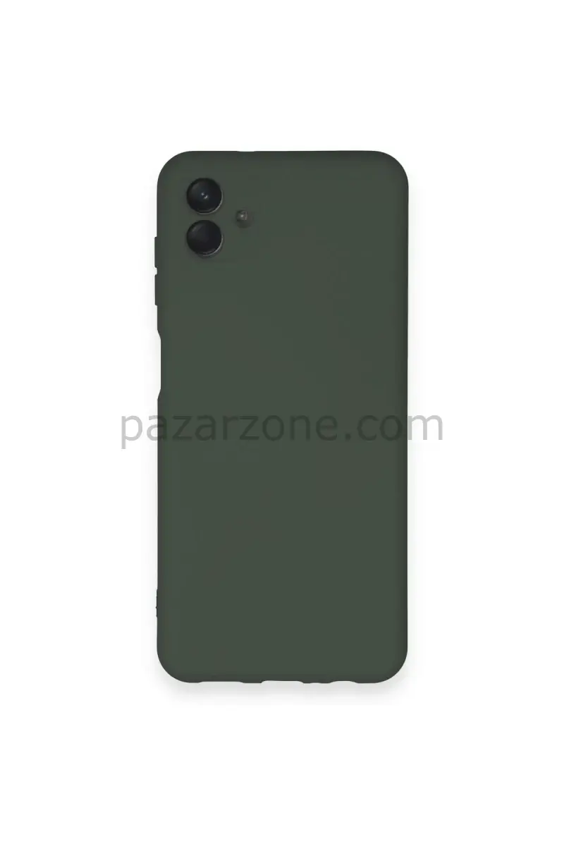 Newface Samsung Galaxy A04 Kılıf Nano içi Kadife Silikon - Koyu Yeşil