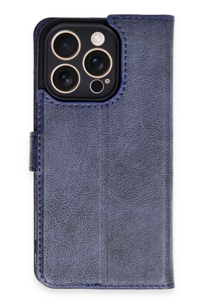 Newface Apple iPhone 16 Pro Kılıf Trend S Plus Kapaklı Kılıf - Lacivert