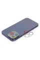 Newface Apple iPhone 13 Pro Max Renkli Kamera Lens Koruma Cam - Mavi-Yeşil
