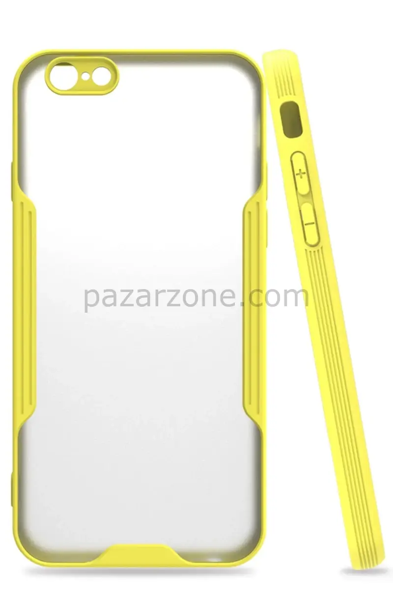 Newface Apple iPhone 6 Kılıf Platin Silikon - Sarı