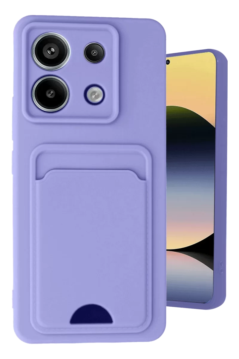 Newface Xiaomi Redmi Note 13 Pro 5G Kılıf Kelvin Kartvizitli Silikon - Lila