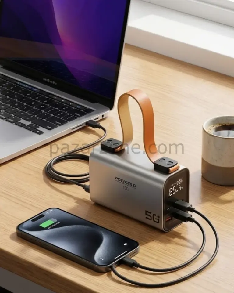 50000 mAh Powerbank Süper Hızlı Şarj LED Dijital Göstergeli Taşınabilir Şarj Cihazı