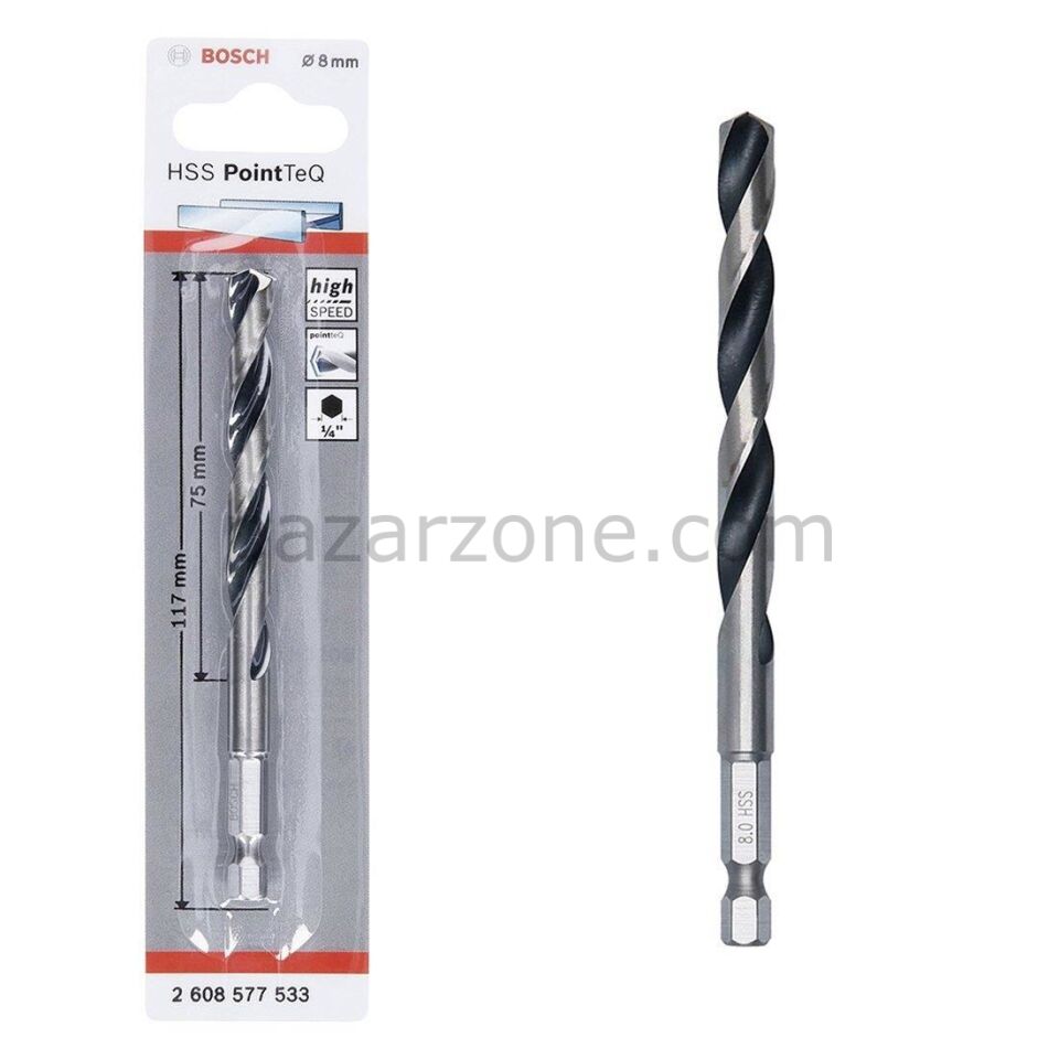 Bosch Pointteq Altıgen Şaftlı Hss Matkap Ucu 8 mm