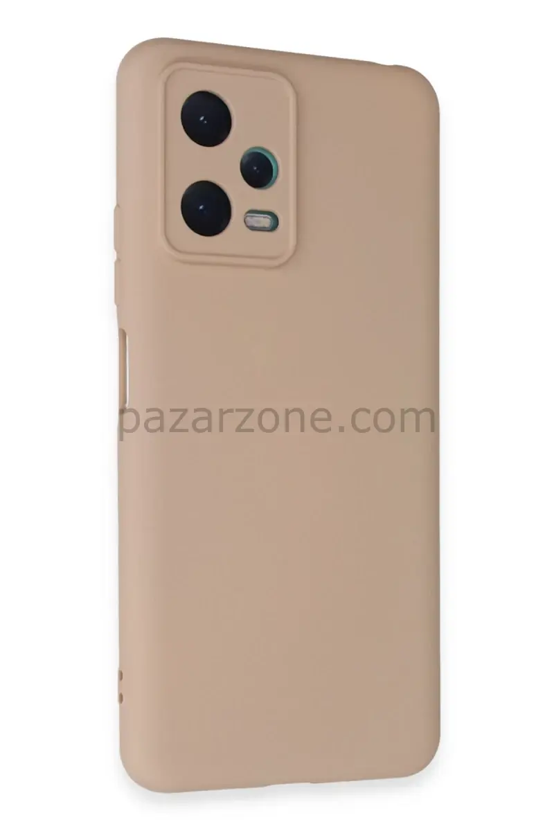 Newface Xiaomi Redmi Note 12 5G Kılıf Nano içi Kadife Silikon - Pudra