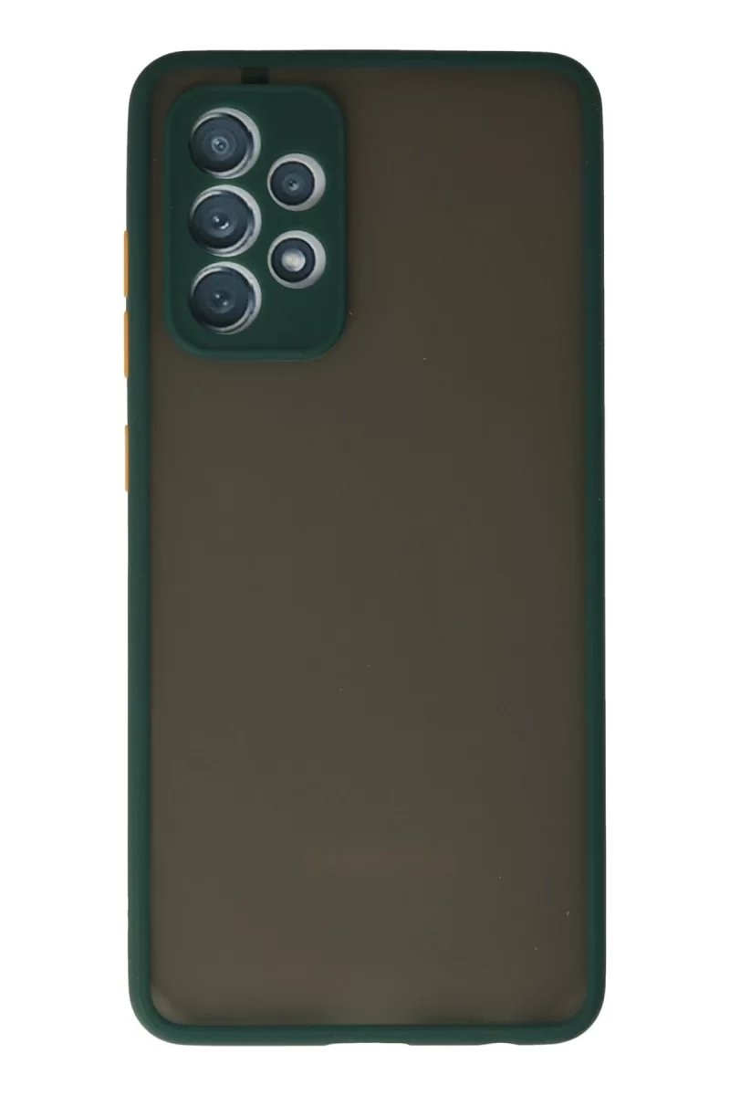 Newface Samsung Galaxy A72 Kılıf Montreal Silikon Kapak - Koyu Yeşil