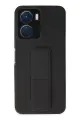 Newface Vivo Y16 Kılıf Mega Standlı Silikon - Siyah