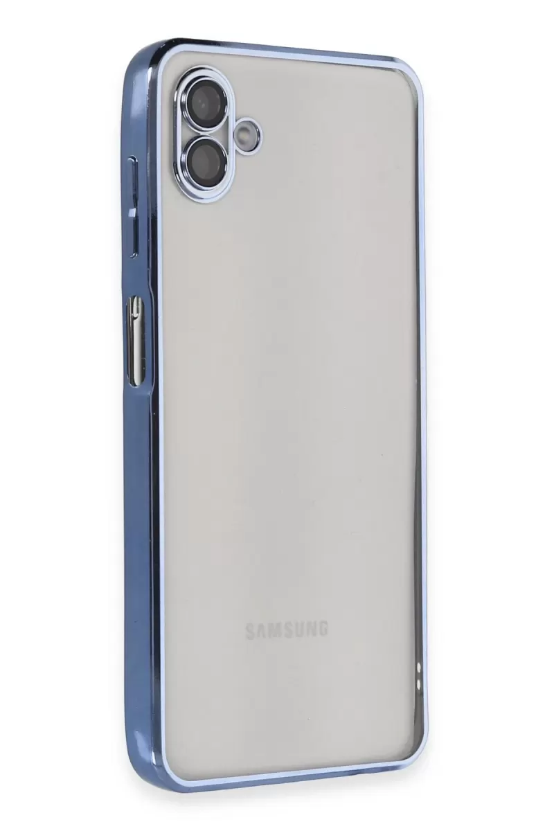 Newface Samsung Galaxy A04 Kılıf Razer Lensli Silikon - Açık Mavi