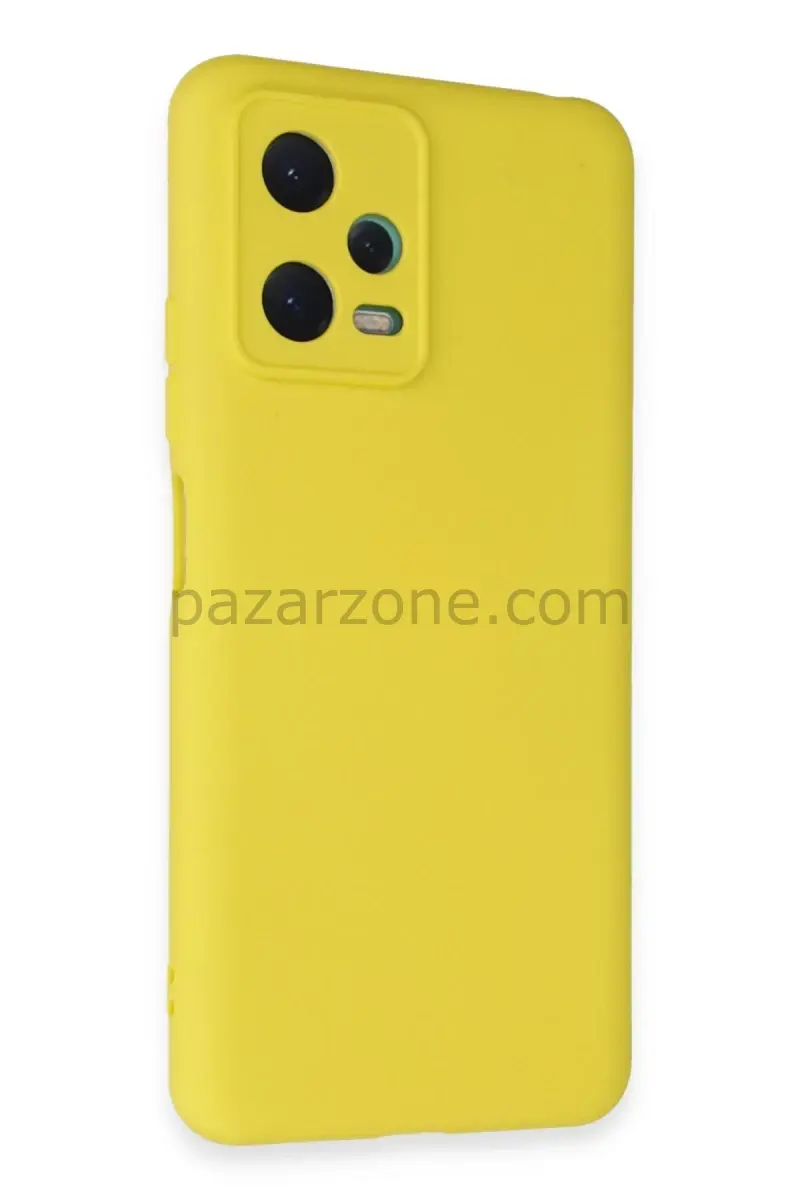 Newface Xiaomi Redmi Note 12 5G Kılıf Nano içi Kadife Silikon - Sarı