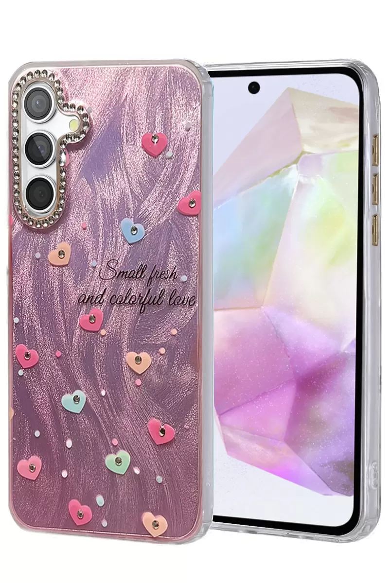 Newface Samsung Galaxy A35 5G Kılıf Blade Aynalı Desenli Kapak - Desen 8