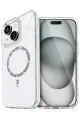 Newface Apple iPhone 15 Plus Live Diamond Magsafe Kapak - Şeffaf