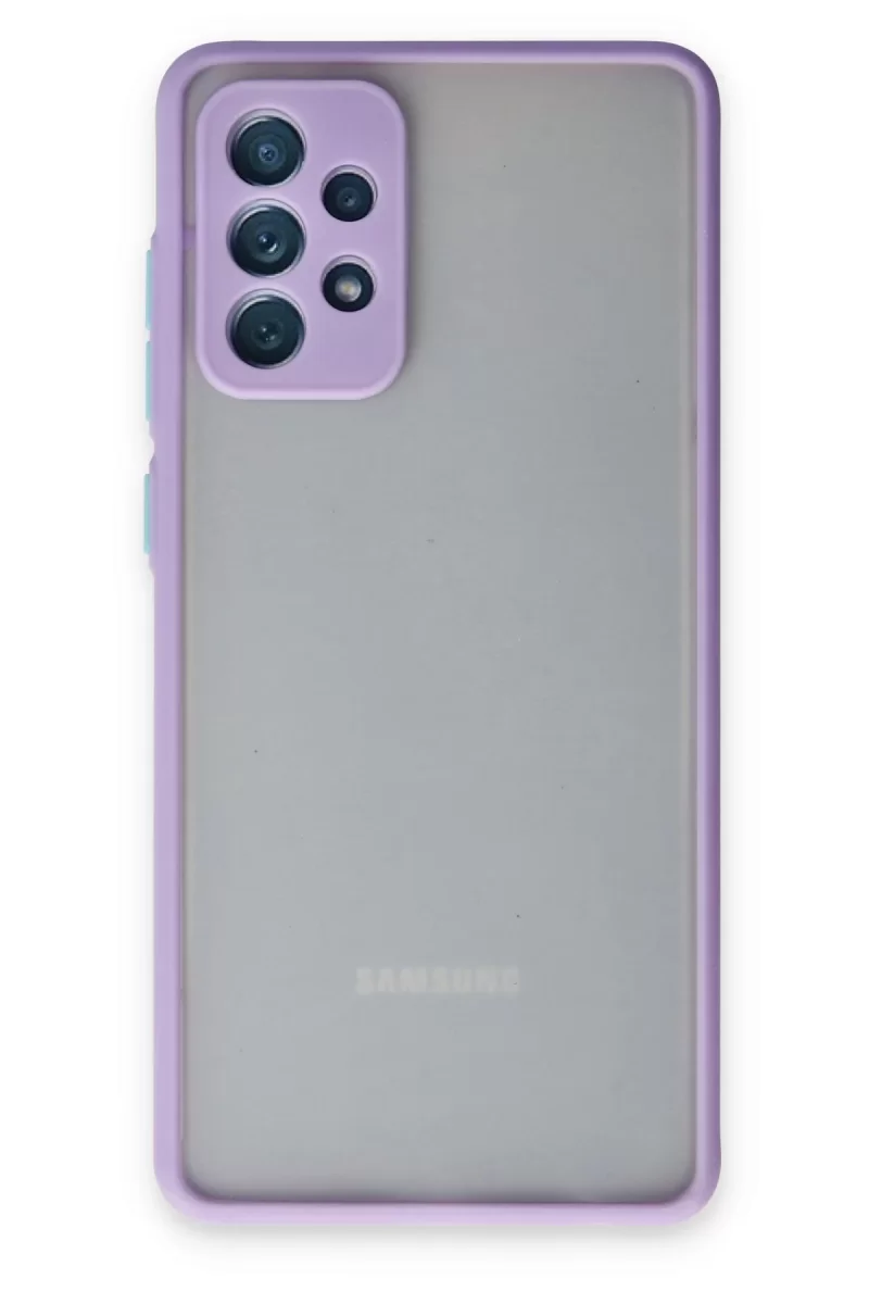 Newface Samsung Galaxy A72 Kılıf Montreal Silikon Kapak - Mor