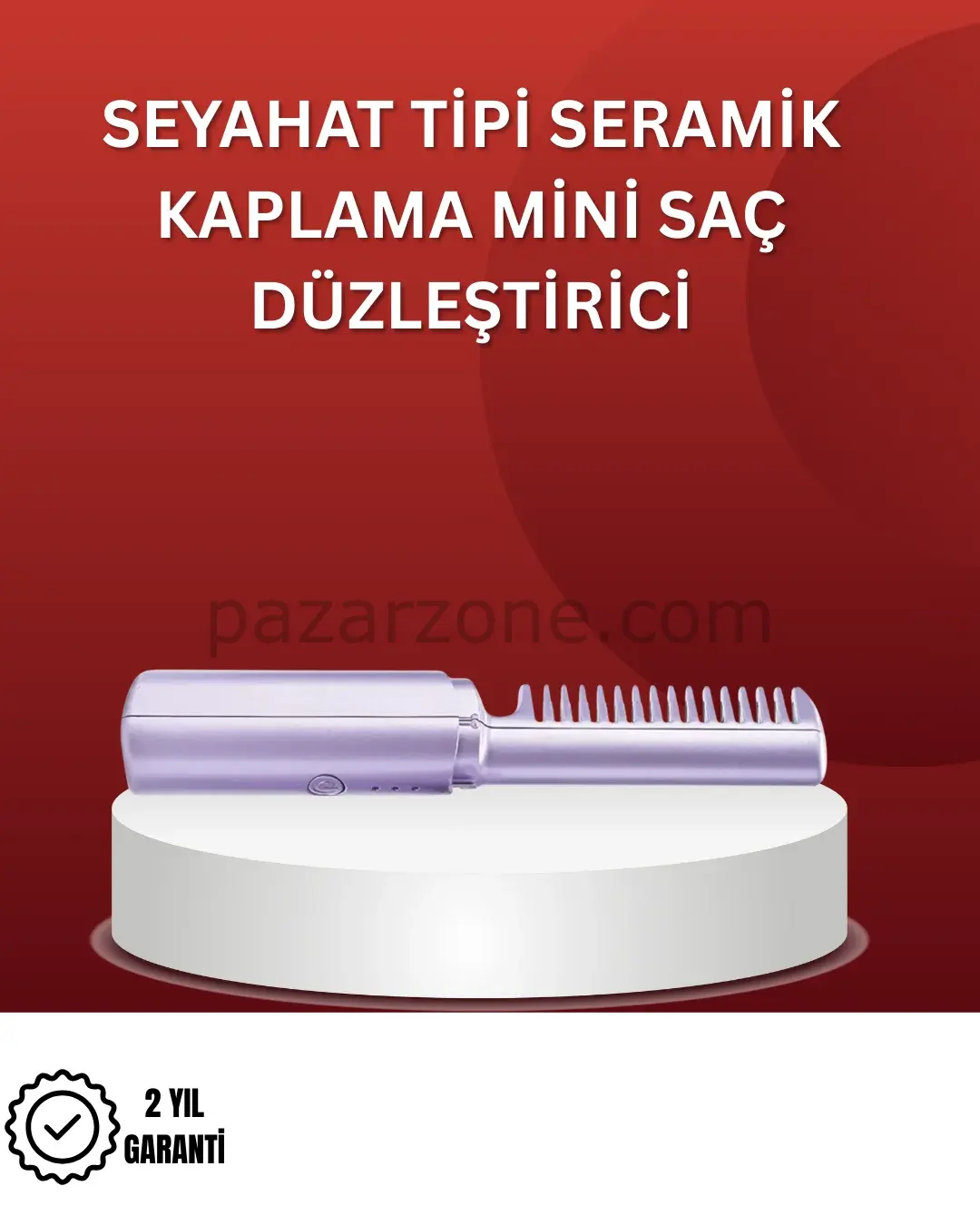Isıtmalı Saç Düzleştirici Fırça – Kablosuz ve Hafif Tasarım