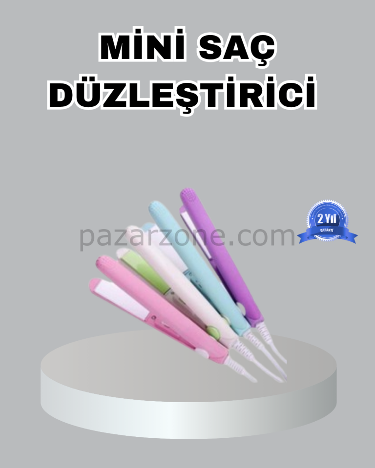 Mini Seramik Saç Düzleştirici – Kompakt Boy, 180°C Hızlı Isınma, Seyahat Tipi