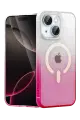 Newface Apple iPhone 15 Plus Pummel Shiny Magsafe Kapak - Pembe