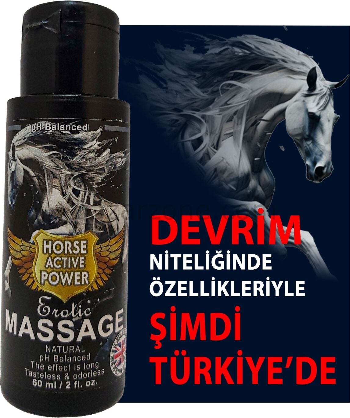 Miyolife Horse Aktive Power Desire-Increasing Effect, Istek Artıran Masaj Yağı 60 ml