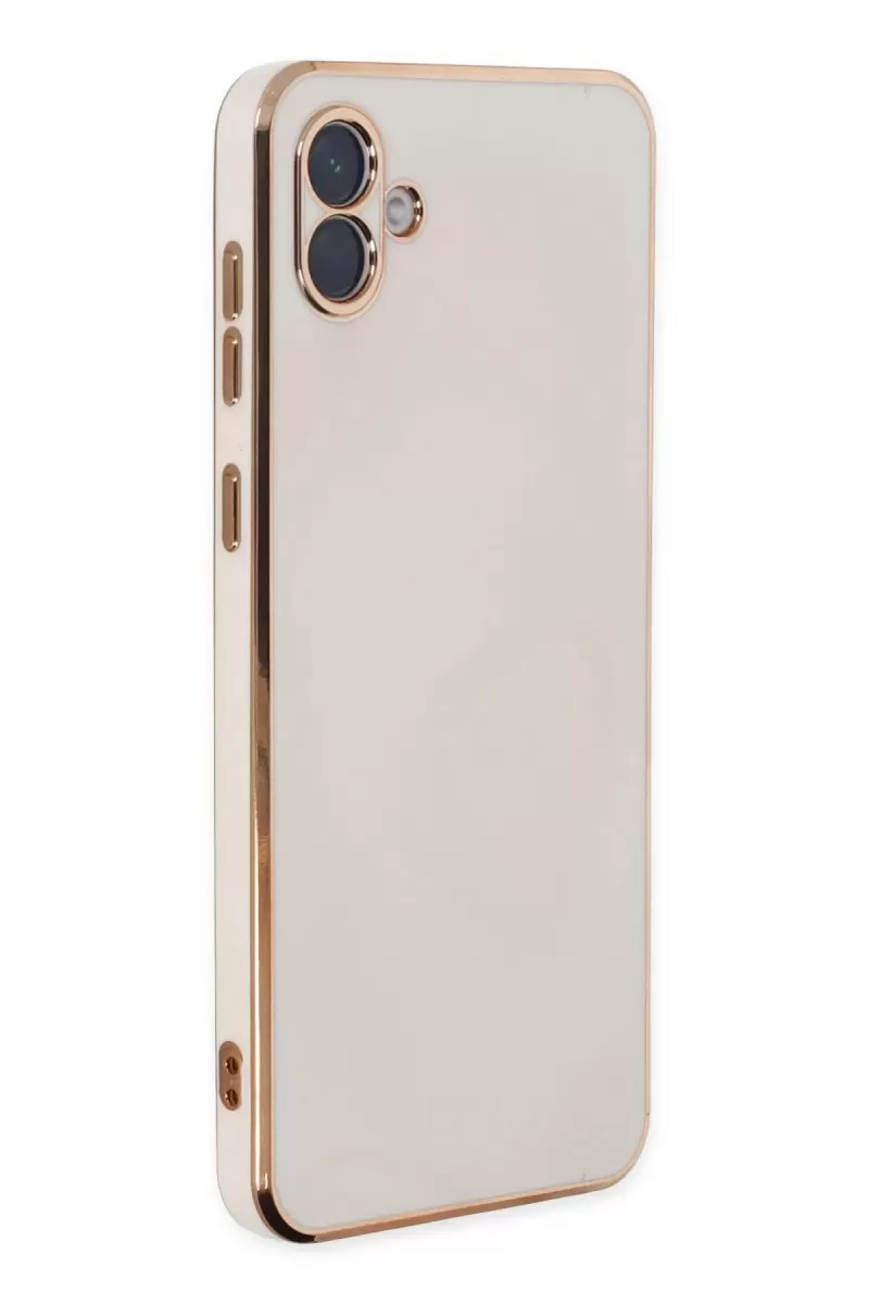Newface Samsung Galaxy A04 Kılıf Volet Silikon - Beyaz