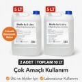 2 Adet Distile Su 5 Litre Toplam 10 Litre Saflaştırılmış Deiyonize Saf Su Çok Amaçlı Kullanım