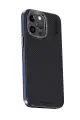 Joko Apple iPhone 15 Pro Kılıf Aramid 600D Kevlar Karbon Fiber Magsafe Kapak - Lacivert
