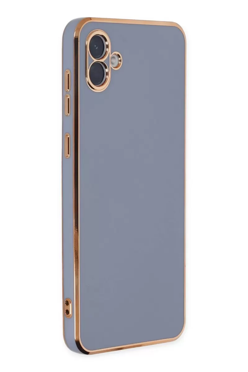 Newface Samsung Galaxy A04 Kılıf Volet Silikon - Mavi