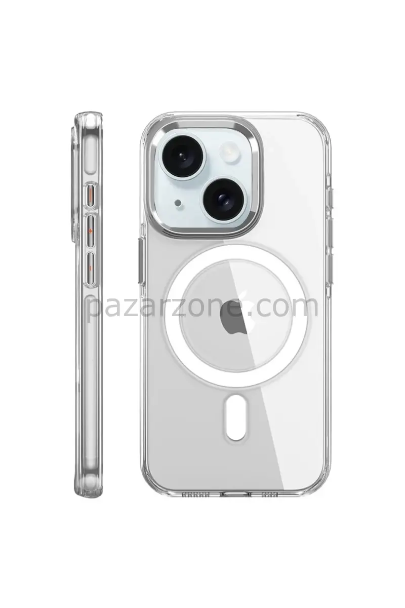 Joko Apple iPhone 15 Pro Kılıf Crystal Magsafe Kapak - Şeffaf