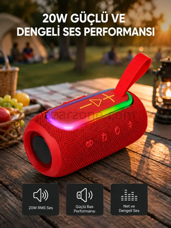 Kablosuz Hoparlör – Bluetooth 5.1, Güçlü Bas ve 10 Metre Menzil