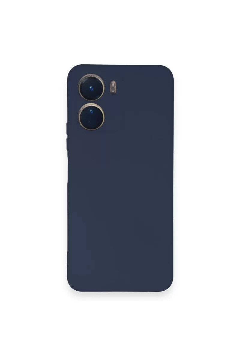 Newface Vivo Y16 Kılıf Nano içi Kadife Silikon - Lacivert