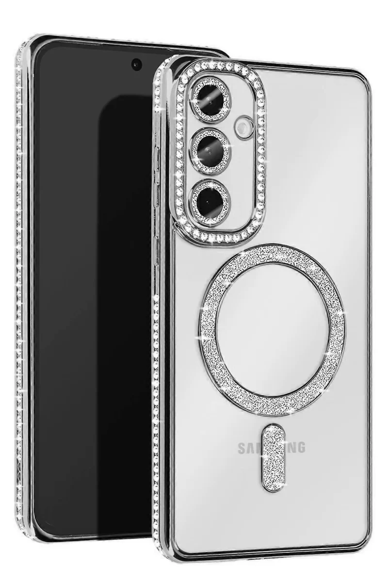 Newface Samsung Galaxy A16 5G Joke Simli Magneticsafe Kılıf - Gümüş