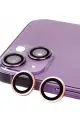 Newface Apple iPhone 13 Raze Metal Kamera Lens - Pembe