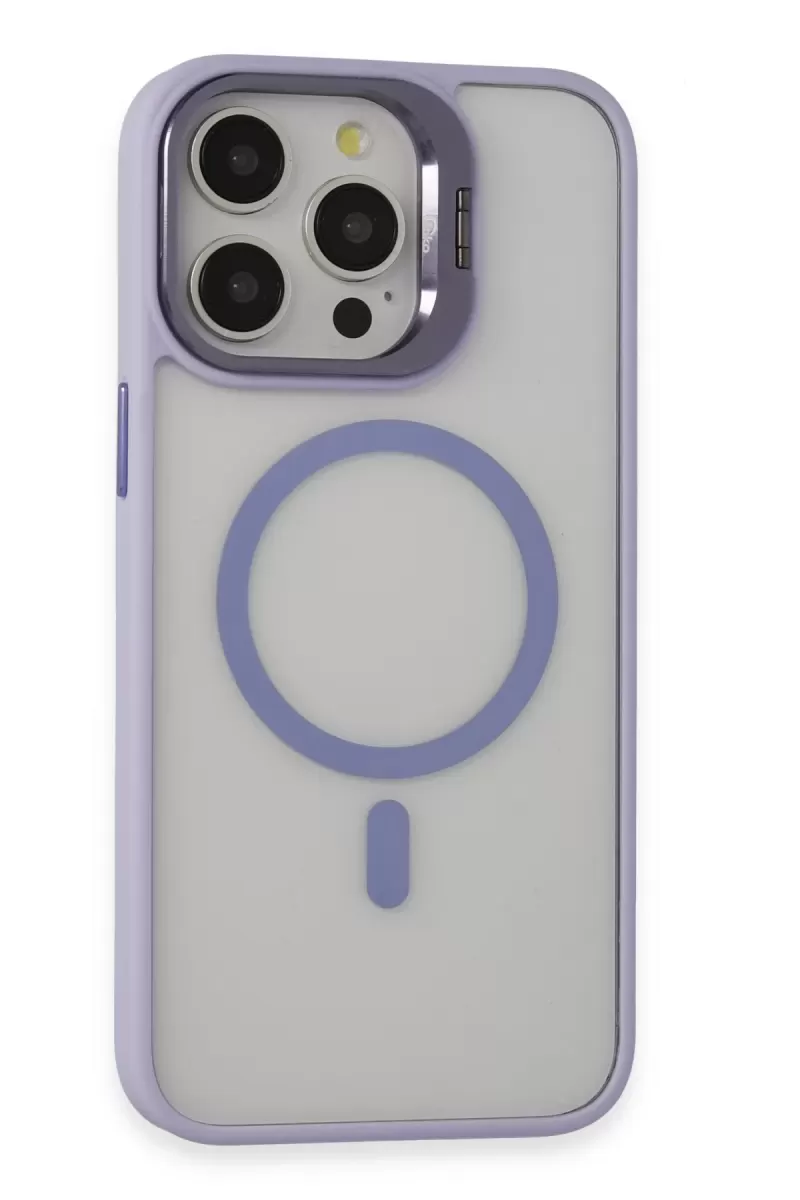 Joko Apple iPhone 15 Pro Kılıf Roblox Lens Magsafe Standlı Kapak - Lila