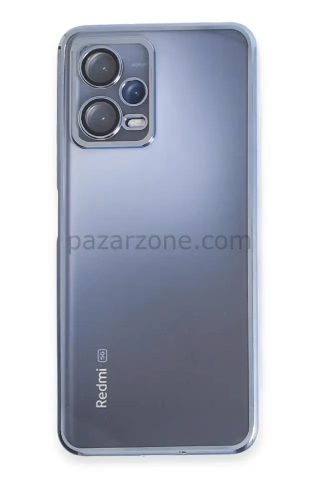Newface Xiaomi Redmi Note 12 5G Kılıf Razer Lensli Silikon - Açık Mavi