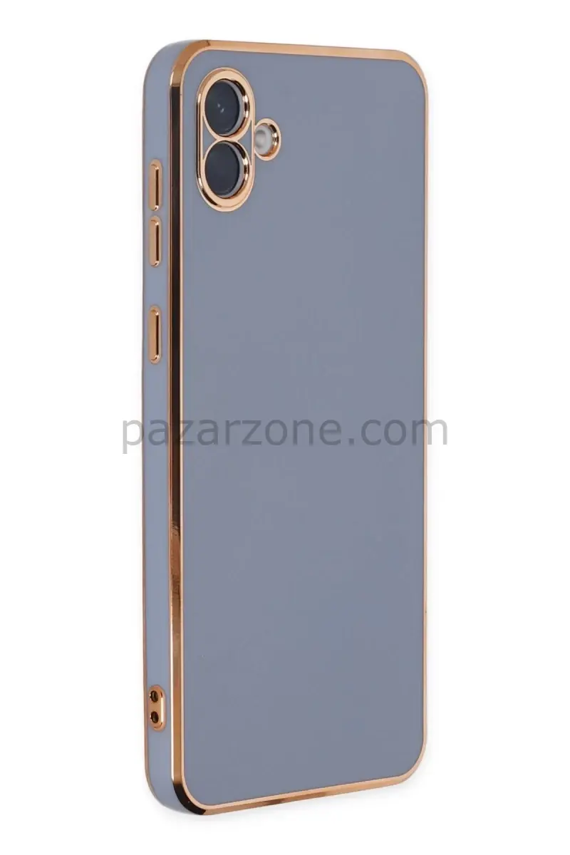 Newface Samsung Galaxy A04 Kılıf Volet Silikon - Mavi