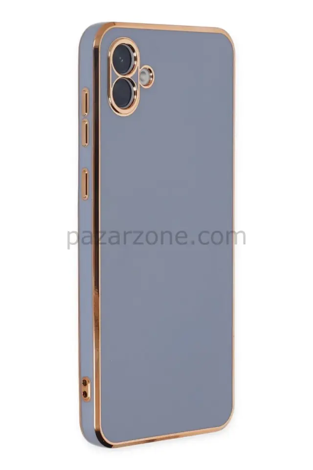 Newface Samsung Galaxy A04 Kılıf Volet Silikon - Mavi